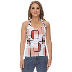 Abstract Seamless Pattern Art Basic Halter Top by Sapixe