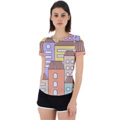 Houses City Architecture Building Back Cut Out Sport Tee by Sapixe