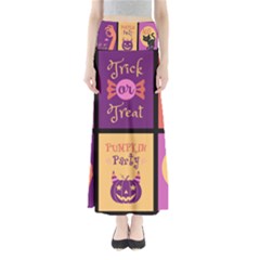 Halloween Cute Cartoon Full Length Maxi Skirt by Sapixe