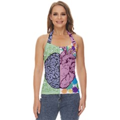 Brain Heart Balance Basic Halter Top by Sapixe