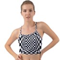 Black And White Chess Checkered Spatial 3d Mini Tank Bikini Top View1