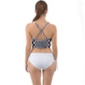 Black And White Chess Checkered Spatial 3d Mini Tank Bikini Top View2