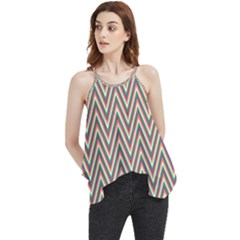 Chevron-gray Flowy Camisole Tank Top by nateshop