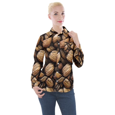 Coffe Women s Long Sleeve Pocket Shirt by nateshop