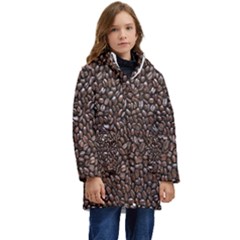 Coffee-beans Kid s Hooded Longline Puffer Jacket by nateshop