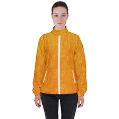 Background-yellow Women s High Neck Windbreaker by nateshop