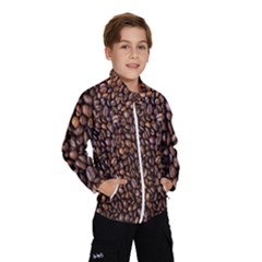 Coffee Beans Food Texture Kids  Windbreaker by artworkshop