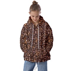 Coffee Beans Food Texture Kids  Oversized Hoodie by artworkshop