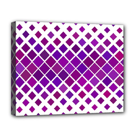 Pattern-box Purple White Deluxe Canvas 20  X 16  (stretched) by nateshop