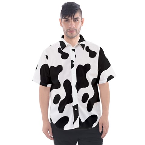 Cow Pattern Men s Short Sleeve Shirt by BangZart