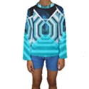 Space Ship Sci Fi Fantasy Science Kids  Long Sleeve Swimwear View1