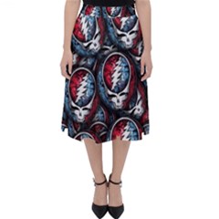 Grateful Dead Pattern Classic Midi Skirt by Jancukart