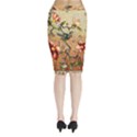 Flower Cubism Mosaic Vintage Midi Wrap Pencil Skirt View2