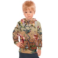 Flower Cubism Mosaic Vintage Kids  Hooded Pullover by Jancukart