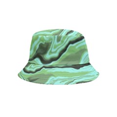 Waves Marbled Abstract Background Inside Out Bucket Hat (kids) by Amaryn4rt