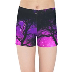 Tree Men Space Universe Surreal Kids  Sports Shorts by Amaryn4rt