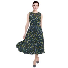 Abstract Pattern Sprinkles Round Neck Boho Dress by Amaryn4rt