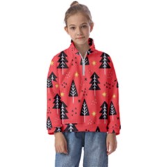 Christmas Christmas Tree Pattern Kids  Half Zip Hoodie by Amaryn4rt