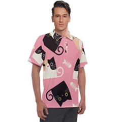 Cat Pattern Backgroundpet Men s Polo Tee by Amaryn4rt