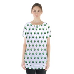 Aliens Ufo Fantasy Pattern Skirt Hem Sports Top by Wegoenart