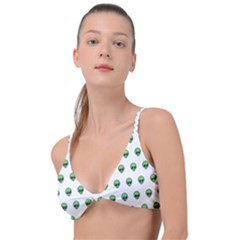 Aliens Ufo Fantasy Pattern Knot Up Bikini Top by Wegoenart