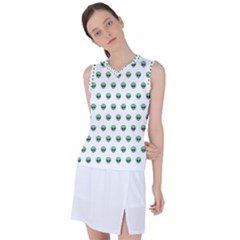 Aliens Ufo Fantasy Pattern Women s Sleeveless Sports Top by Wegoenart