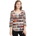 Books Shelves Bookshelves Bookcase 634 Chiffon Quarter Sleeve Blouse View1