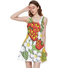 Strawberries Berry Strawberry Leaves Inside Out Racerback Dress by Wegoenart