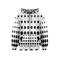 Halftone Pattern Dot Modern Retro Texture Circle Kids  Zipper Hoodie by artworkshop