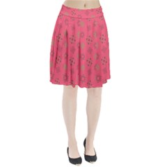 Pink Art Pattern Design Geometric Pleated Skirt by Wegoenart