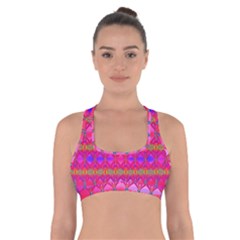 Pink Mirrors Cross Back Sports Bra by Thespacecampers