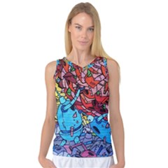 Graffiti-wall-mural-painting-arts Women s Basketball Tank Top by Simbadda