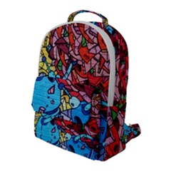 Graffiti-wall-mural-painting-arts Flap Pocket Backpack (large) by Simbadda