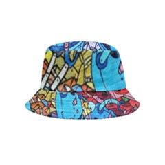 Graffiti-wall-mural-painting-arts Bucket Hat (kids) by Simbadda