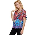 Graffiti-wall-mural-painting-arts Bow Sleeve Button Up Top View2