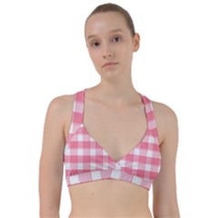 Pink And White Plaids Sweetheart Sports Bra by ConteMonfrey