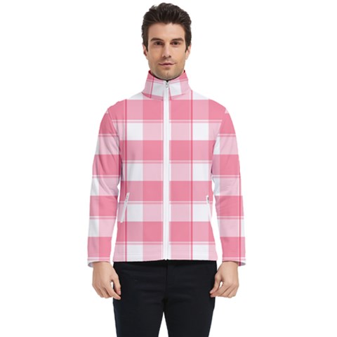 Pink And White Plaids Men s Bomber Jacket by ConteMonfrey