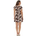 Leopard Jaguar Dots Short Sleeve Tiered Mini Dress View4