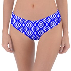 Portuguese Tiles Vibes Plaids Reversible Classic Bikini Bottoms by ConteMonfrey