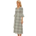 Winter gray plaids Midsummer Wrap Dress View2