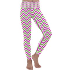 Mave,chevron,white,navi,purple Kids  Lightweight Velour Classic Yoga Leggings by nateshop