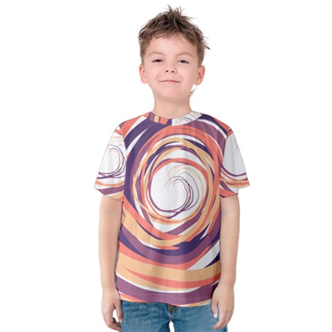 Illustration Colorful Yellow Purple Orange Kids  Cotton Tee by Wegoenart