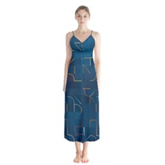 Abstract Art Artistic Celebration Button Up Chiffon Maxi Dress by Wegoenart