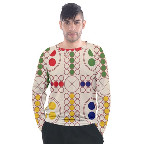 Ludo Game Men s Long Sleeve Raglan Tee by Wegoenart