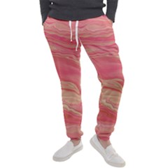 Illustration Graphic Pattern Texrure Pink Maeble Men s Jogger Sweatpants by Wegoenart