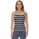 Illustration Black White Wave Pattern Wavy Halftone Basic Halter Top View1