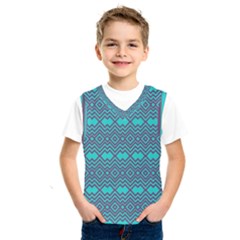 Chevron Zigzag Pattern Kids  Basketball Tank Top by Wegoenart