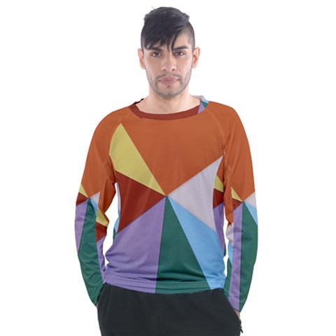 Colorful Paper Art Materials Men s Long Sleeve Raglan Tee by Wegoenart