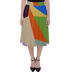 Illustration Colored Paper Abstract Background Classic Midi Skirt by Wegoenart