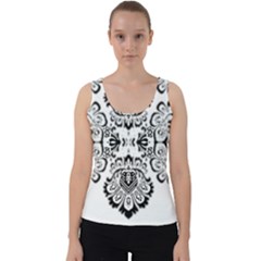 Im Fourth Dimension Black White 57 Velvet Tank Top by imanmulyana